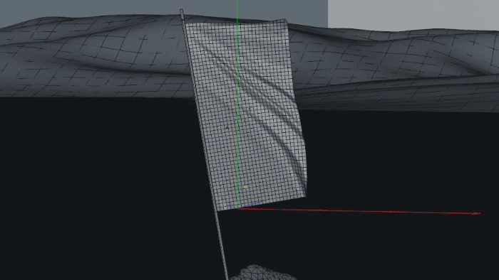 Simulation 3D du drapeau de Hope